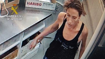 Nélida Guerreiro, durante el atraco de Cazalegos.