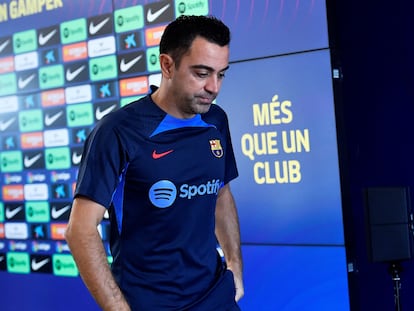 Xavi Hernández, tras la rueda de prensa previa al Clásico.