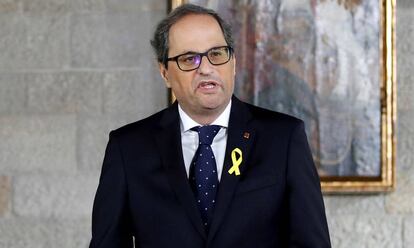 Quim Torra anuncia la composición del nuevo gobierno de Cataluña.