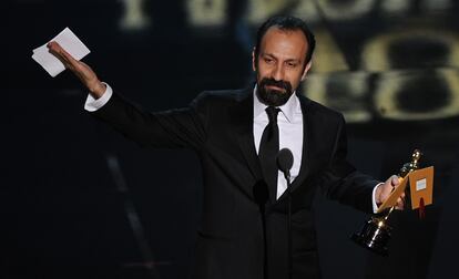 El director iraní recoge el Oscar a la mejor película de lengua extranjera por 'Una separación'.