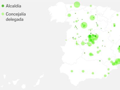 Datos | Familia, cultura o empleo: las 160 concejalías de Vox gracias a los pactos con el PP