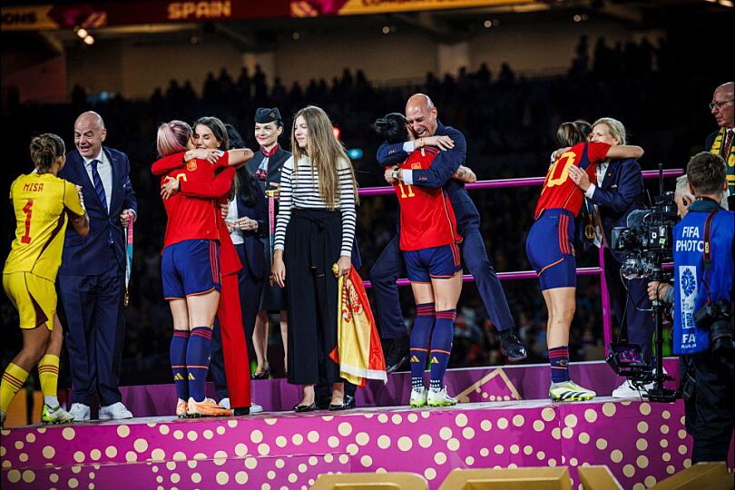 Foto distribuida por la RFEF para defender la versión de Rubiales. 