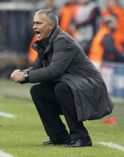 El entrenador del Madrid, durante el primer partido de la semifinal del pasado año, ante el Bayern en Múnich.