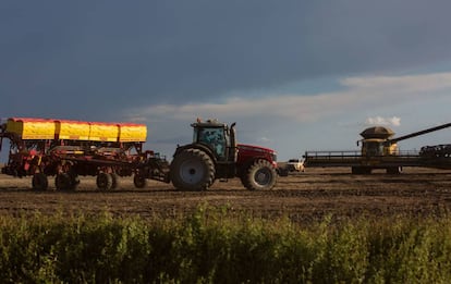 Terras agrárias na região nordeste do Brasil.