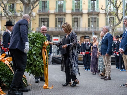 El Ejecutivo de la Diputación de Barcelona, el pasado 11 de septiembre, en un acto conmemorativo de la Diada.