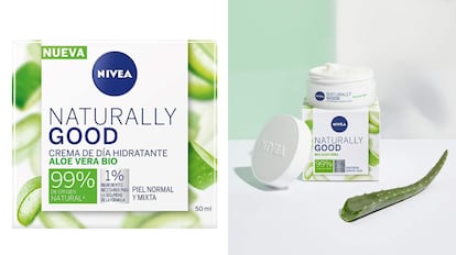 La crema de Nivea Naturally Good está especialmente diseñada para aplicarse en pieles normales y mixtas.