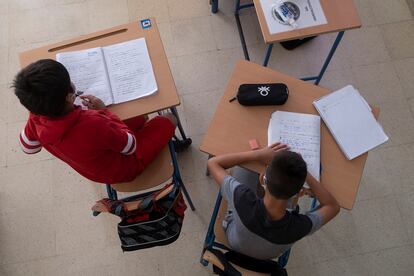 Una clase en un colegio público de Sevilla, a principios de junio.