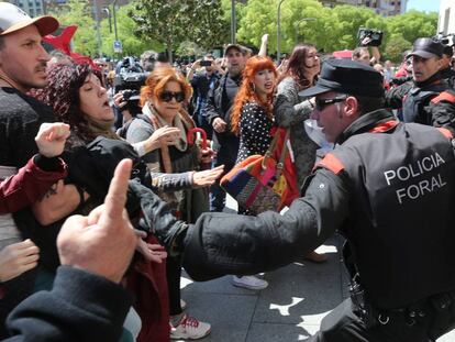 Protestas por la sentencia de 'La Manada', en Pamplona.