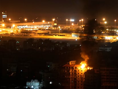 Bombardeo Israel aeropuerto Beirut