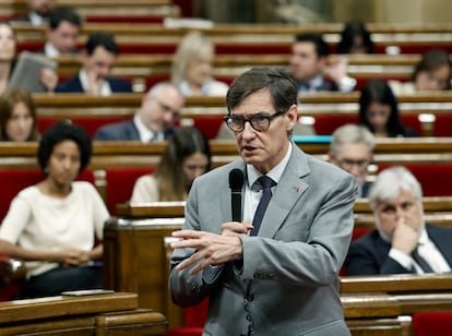 Illa, en un momento de la sesión de control. EFE/ Andreu Dalmau