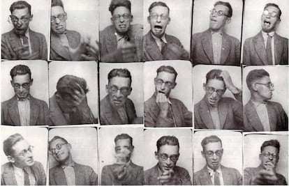 Fotomatón de Raymond Queneau (1903-1976), fundador del OuLiPo.