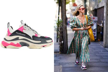 Qué: las Triple S de Balenciaga.

Qué dicen de ti: las llevas con faldas, con vestidos o con una camiseta. Porque son cómodas y son cool, claro, pero también porque tienes que amortizarlas mucho antes de que se pasen de moda.

Cuánto: desde 695 euros.