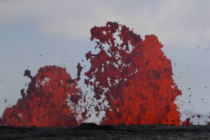 Erupción de lava cerca de Pahoa (Hawái), el 22 de mayo de 2018.