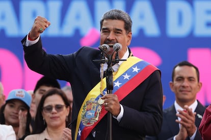 Nicolás Maduro durante un discurso de este viernes en Caracas.