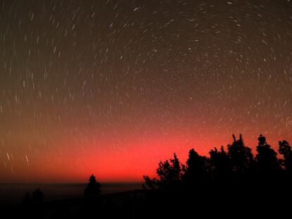La tormenta solar de la madrugada del 10 de mayo que originó auroras boleares en las Islas Canarias.