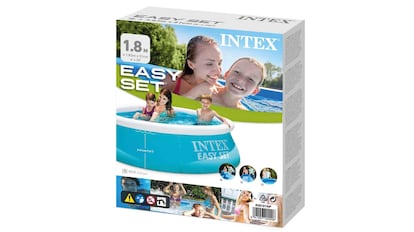 This Intex inflatable pool can equip an additional treatment plant.