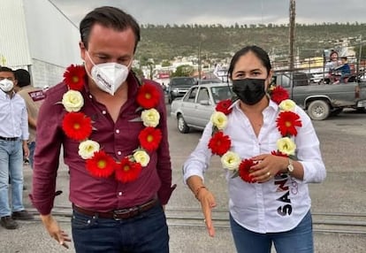 Sandra Nelly Cadena en un acto de campaña en 2021