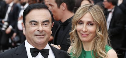 Carlos Ghosn y su esposa Carole en una imagen de archivo.