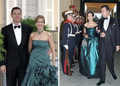 Los duques de Palma, la infanta Cristina e I?aki Urdangarn (izquierda), y los de Lugo, la infanta Elena y Jaime de Marichalar.