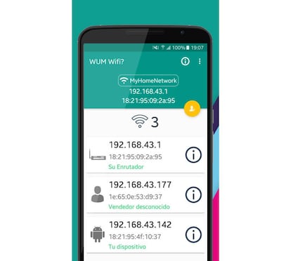 Esta app nos detalla quién se conecta a nuestro Wifi