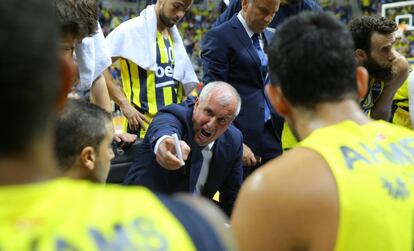 Obradovic, en un tiempo muerto en la Euroliga