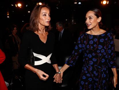 Isabel Preysler y Tamara Falcó, en la presentación de un libro en Madrid en octubre de 2019.