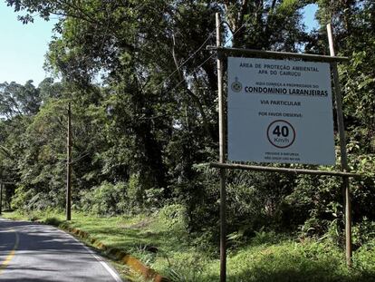 Entrada do Condomínio Laranjeiras, em Paraty