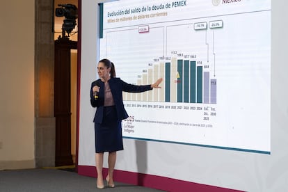 Claudia Sheinbaum en Palacio nacional, el 10 de septiembre.