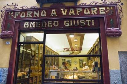 Horno de pan de Amedeo Giusti, en Lucca (Italia).