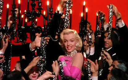 Marilyn monroe en un fotograma de la película.