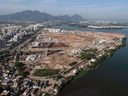 Vista aérea do espaço que albergará o Parque Olímpico de Río 2016.