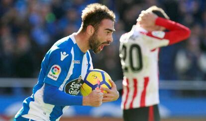 Adrián celebra su gol al Athletic.