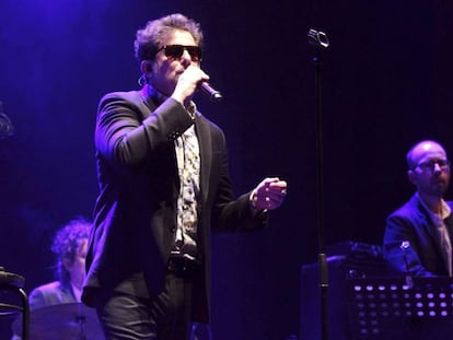 Calamaro, durante su concierto en Zaragoza el pasado 25 de junio. 