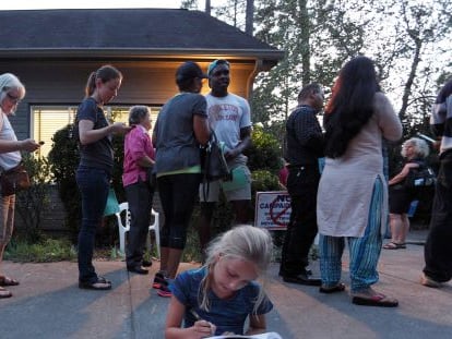 Cola para el voto anticipado en Durham (Carolina delNorte), hace dos semanas.