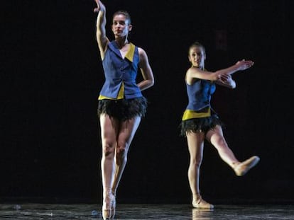 Un momento del ensayo del espectáculo 'Clàssics', del Ballet de la Generalitat.