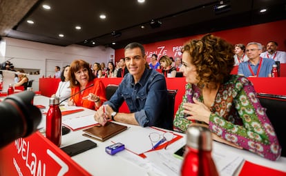 Sánchez, en el inicio del Comité Federal del PSOE. 