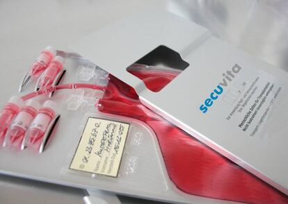 Bolsa de conservación de sangre de Secuvita.