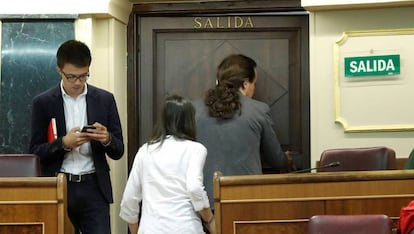 Errejón, en el Congreso el pasado día 9.