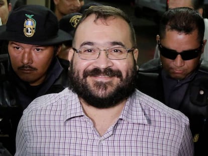 Javier Duarte, en el momento de su extradición en 2017.