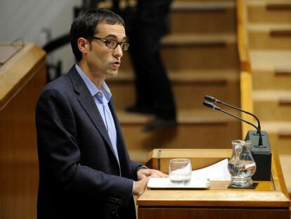 Julen Arzuaga, durante su intervención.