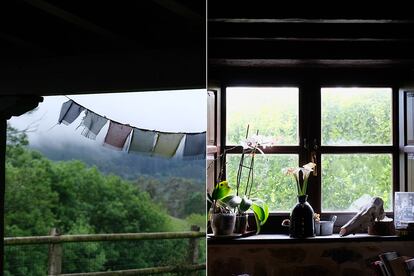 Dos detalles de los paisajes que se ven desde la casa de los editores.