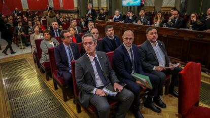 Los 12 líderes independentistas acusados por el proceso soberanista catalán.