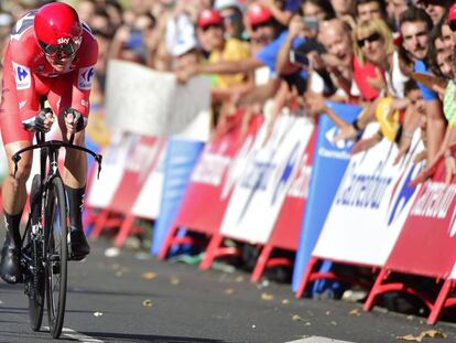 Chris Froome durante la contrarreloj.