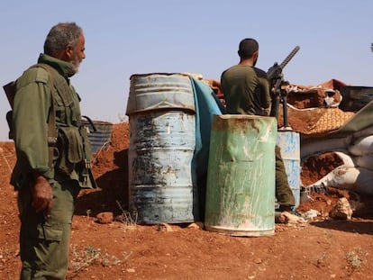 Rebeldes sirios en la provincia de Idlib