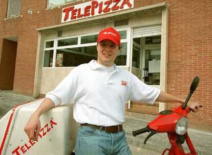 Un repartidor de Telepizza.