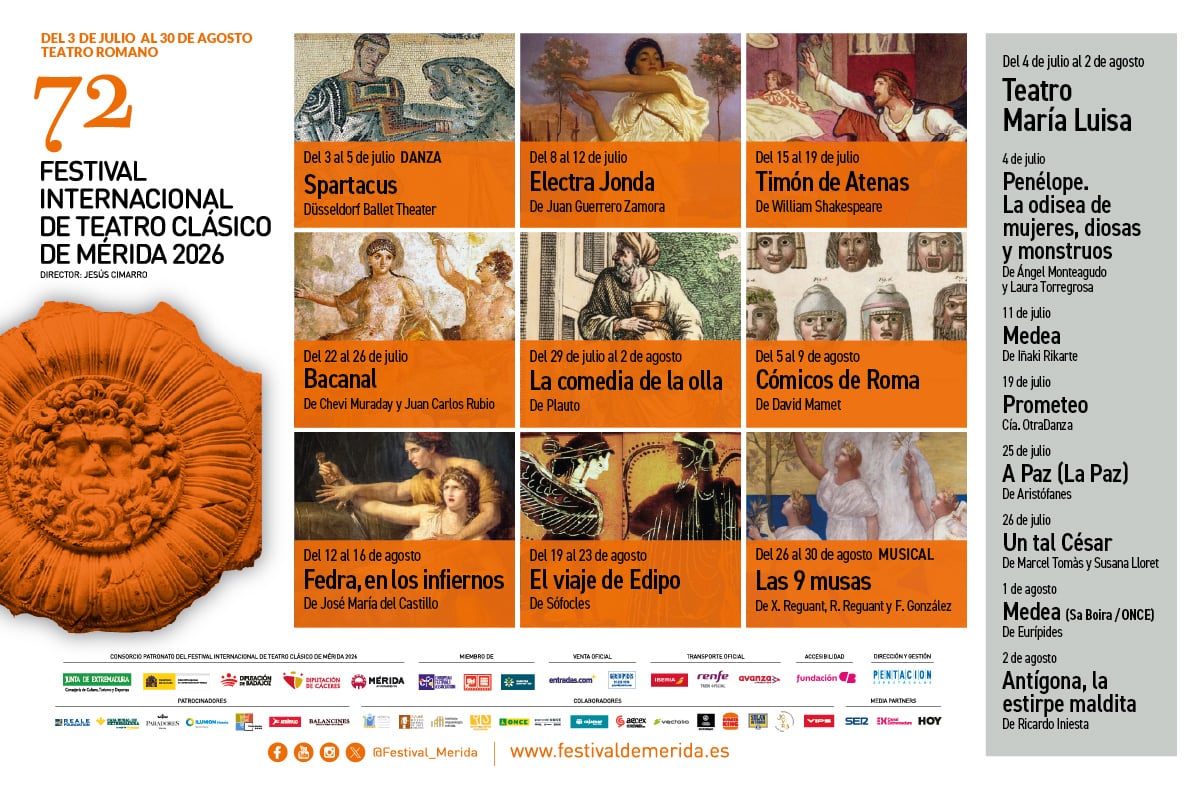 Cartel promocional de la 72º edición del Festival de Mérida