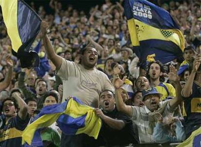 La afición del Boca Juniors durante un partido.