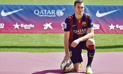 Vermaelen, en su presentación como jugador del Barcelona