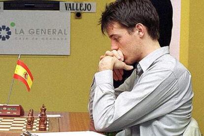 Vallejo, durante una partida en el Torneo de Linares.