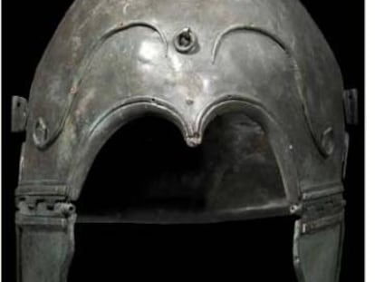 Casco de guerrero celtíbero que formaba parte de la colección expoliada en Aranda de Moncayo.